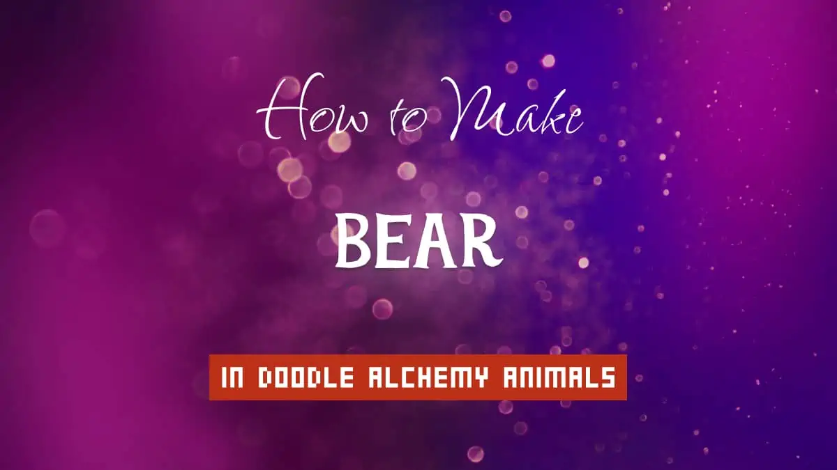 Bear's article title in white font on purple abstract blurred light background