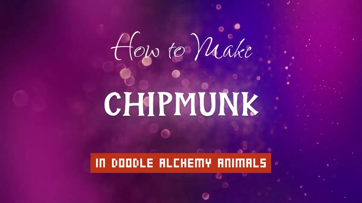 Chipmunk's article title in white font on purple abstract blurred light background