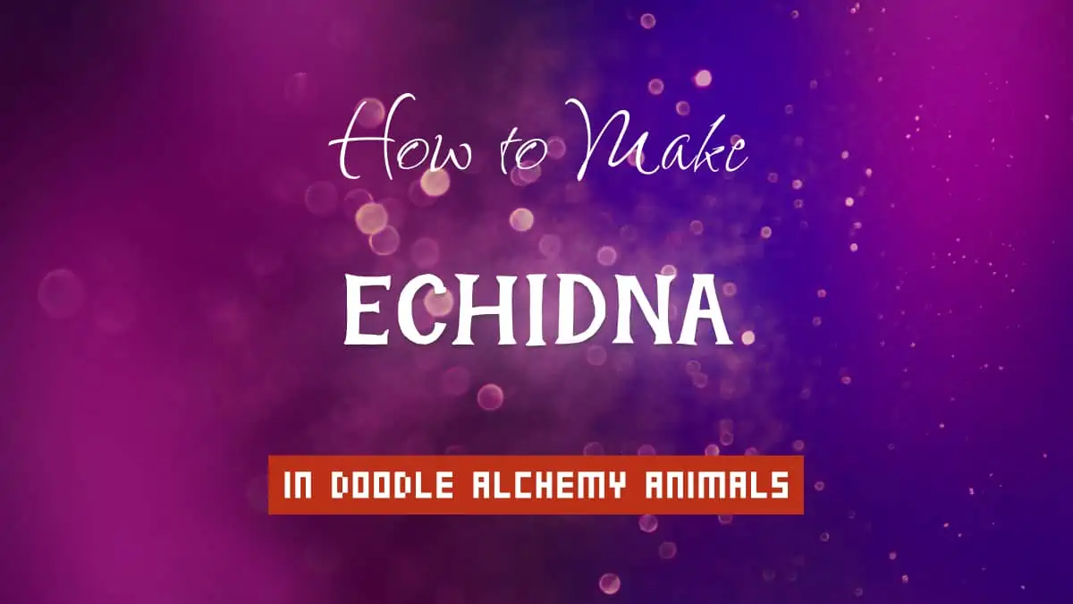 Echidna's article title in white font on purple abstract blurred light background