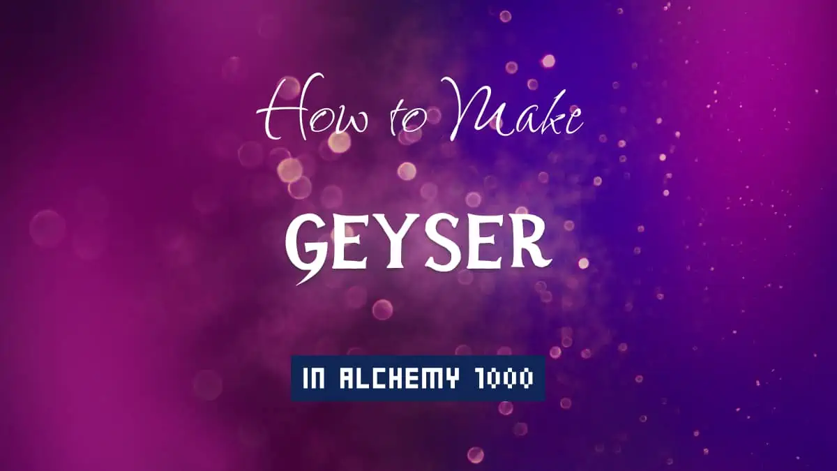 Geyser's article title in white font on purple abstract blurred light background