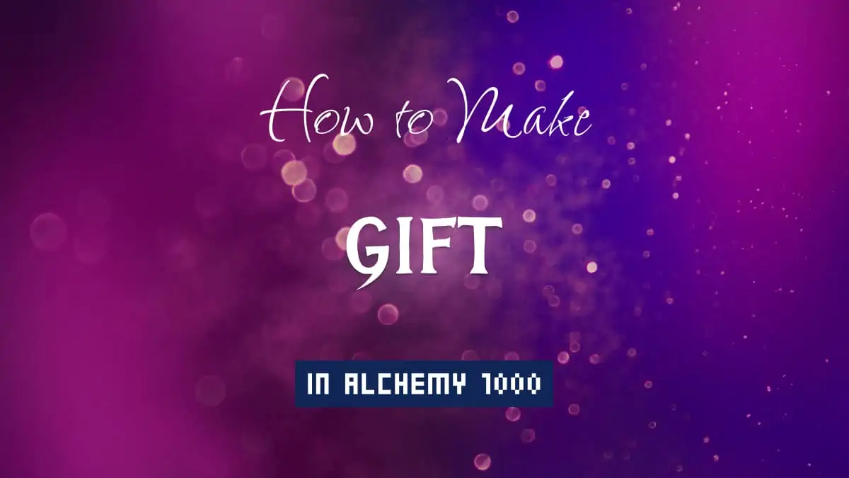 Gift's article title in white font on purple abstract blurred light background
