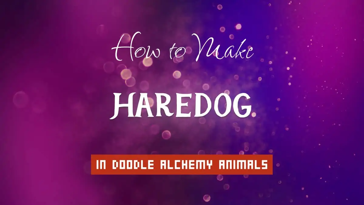 Haredog's article title in white font on purple abstract blurred light background