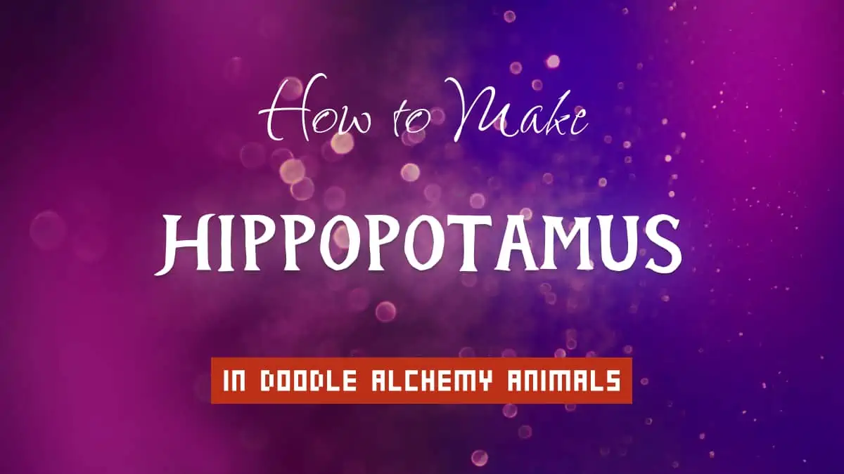 Hippopotamus's article title in white font on purple abstract blurred light background