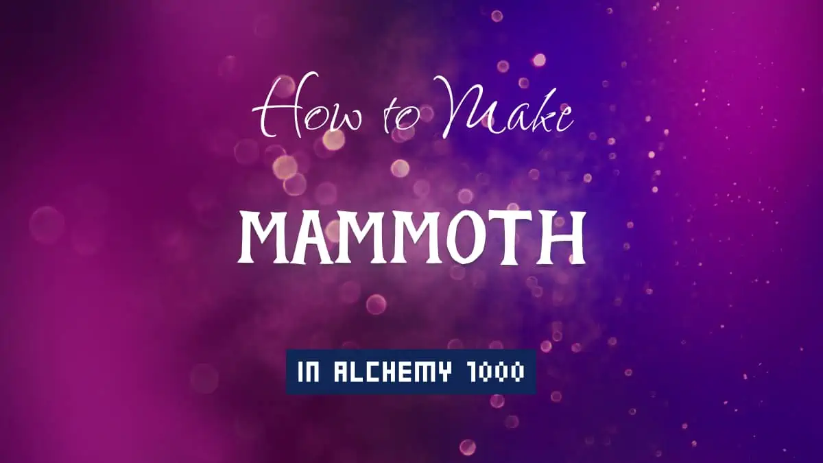 Mammoth's article title in white font on purple abstract blurred light background