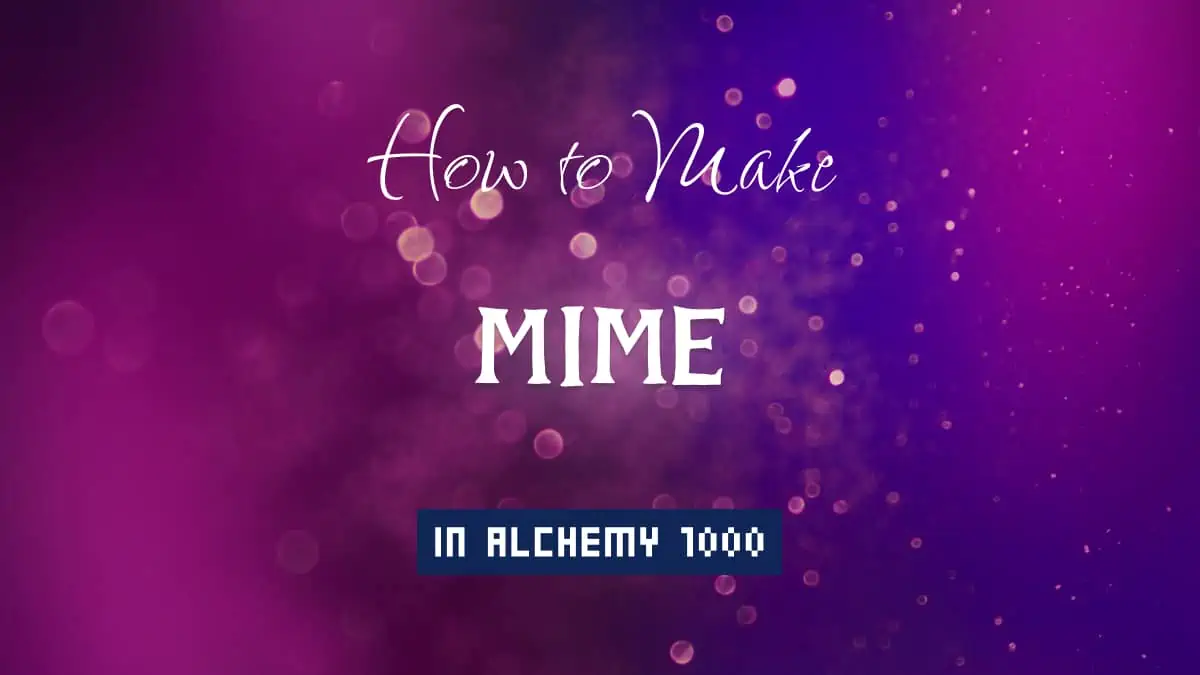 Mime's article title in white font on purple abstract blurred light background