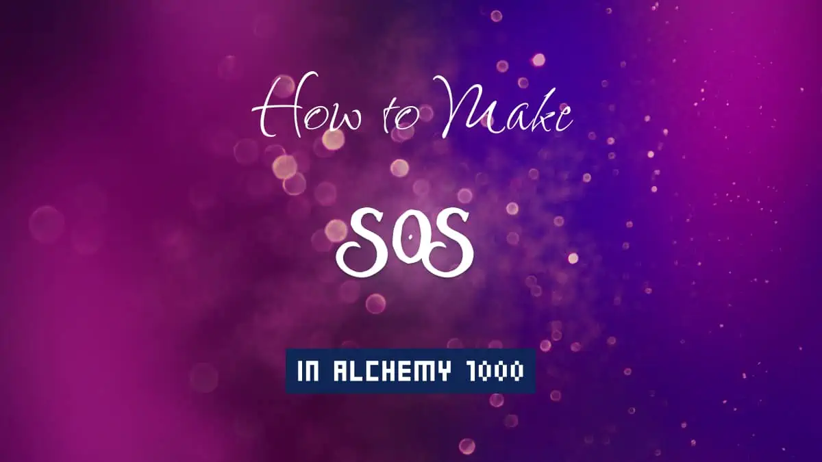 SOS's article title in white font on purple abstract blurred light background